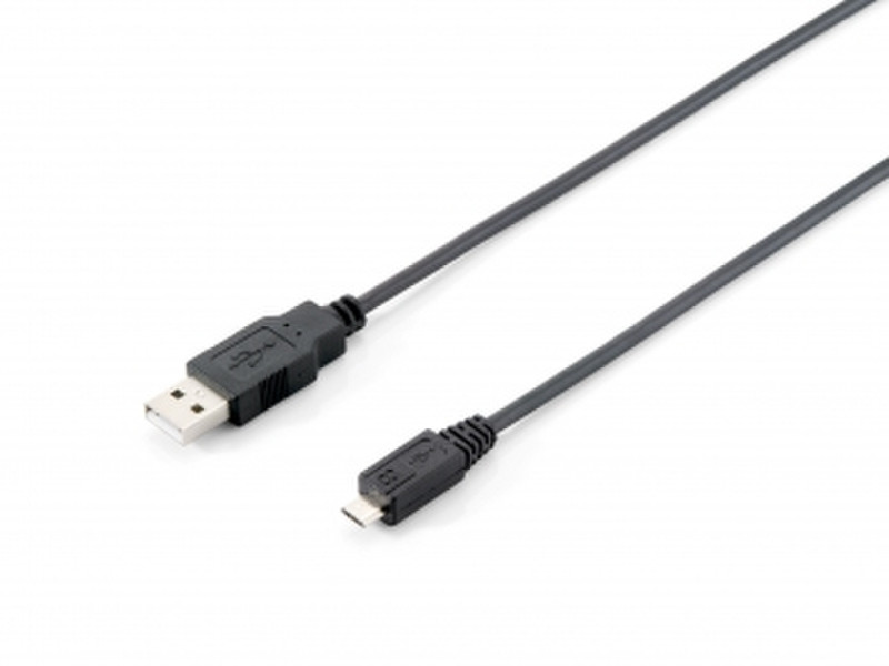 Equip USB A/micro-USB B 2.0 1.8m 1.8м USB A Micro-USB B Черный кабель USB