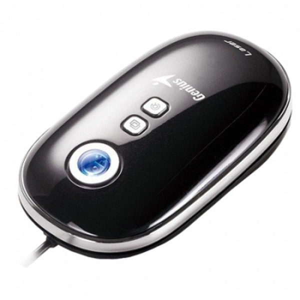 Genius Traveler 525 Laser USB Лазерный 1600dpi Черный компьютерная мышь