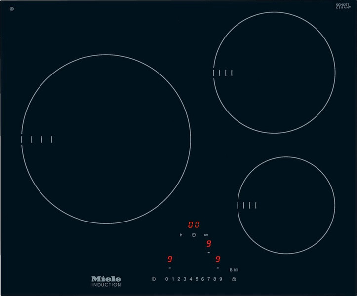 Miele KM 6312 Eingebaut Elektrische Induktion Schwarz Kochfeld