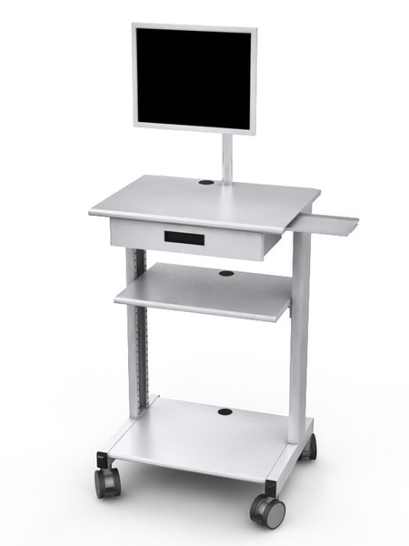 Best Mounting C1-11124-W09 Multimedia cart Silver multimedia cart/stand