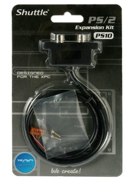 Shuttle PS10 Expansion Kit for PS/2 Connectors 1 x 6 pin PS/2 2 x PS/2 Black cable interface/gender adapter