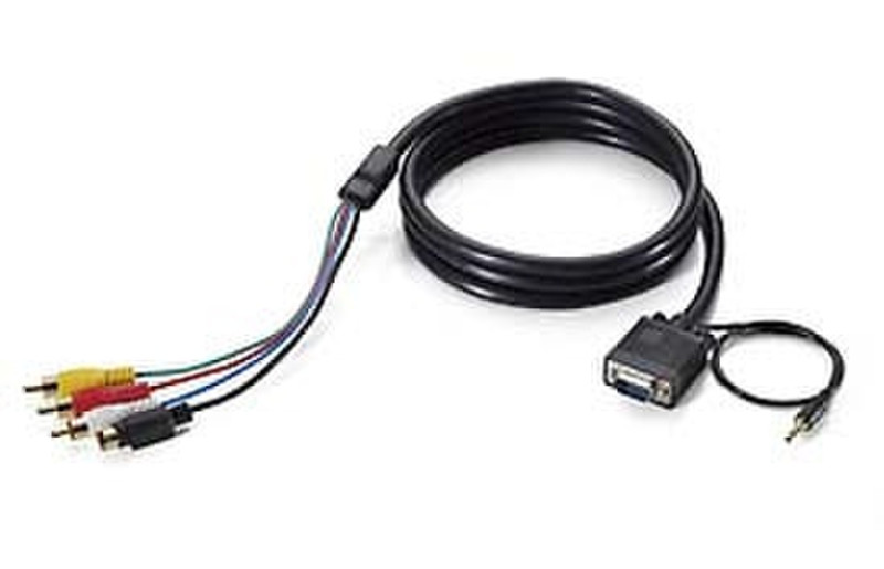 LevelOne RCA-9007 RCA Cable 0.7m 0.7m VGA (D-Sub) + 3.5mm Black