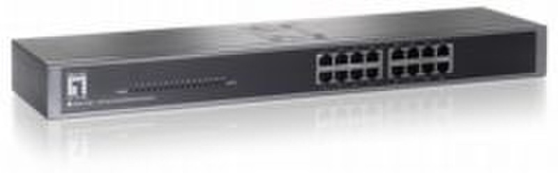 LevelOne 16-Port Fast Ethernet Switch Неуправляемый Cеребряный