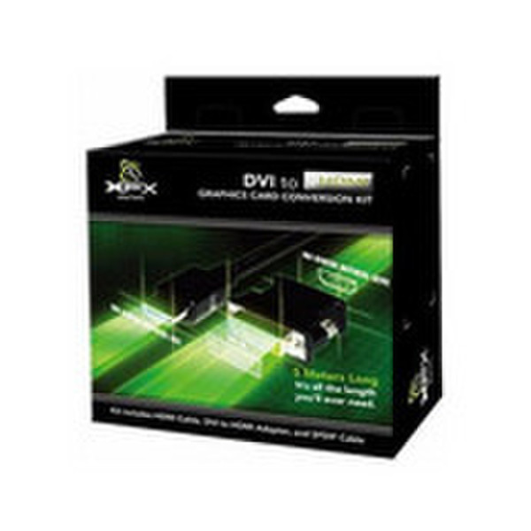XFX DVI to HDMI Graphics Card Conversion Kit 5m HDMI Schwarz