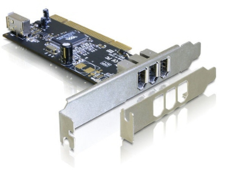 DeLOCK FireWire PCI Card, 3+1 Port 400Мбит/с сетевая карта