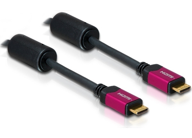 DeLOCK Mini HDMI 1.3b Cable 5.0m 5m Mini-HDMI Mini-HDMI Black HDMI cable