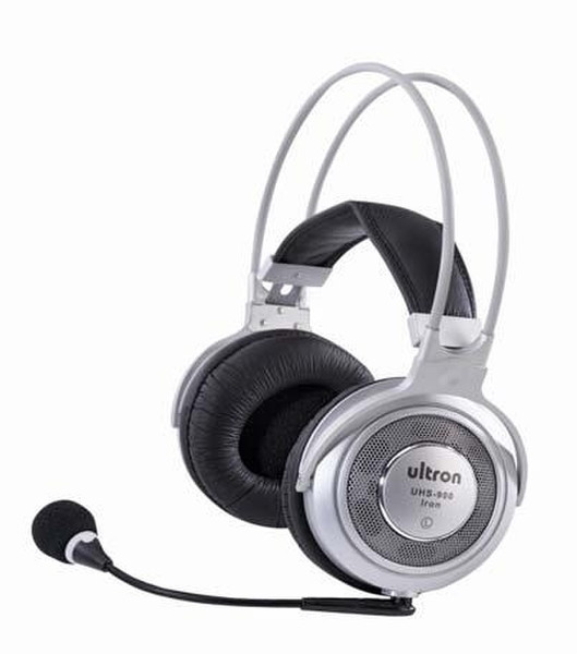Ultron UHS-900 Multimedia Headset Binaural Verkabelt Silber Mobiles Headset