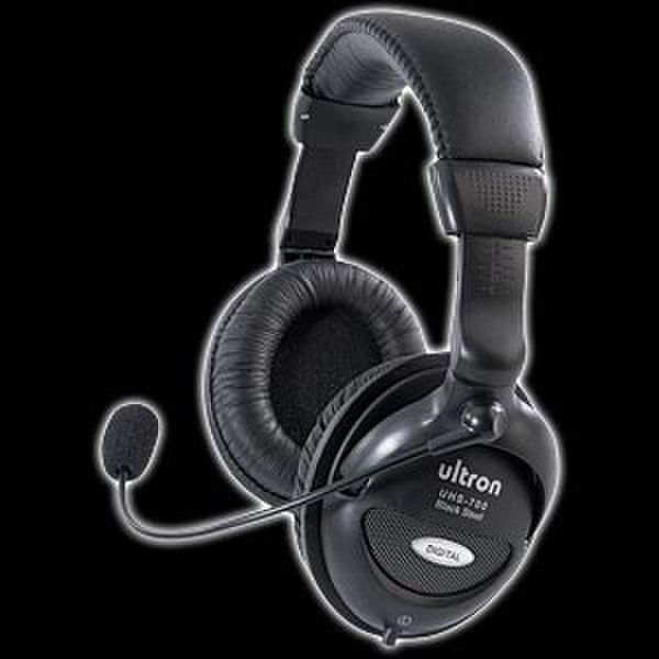 Ultron UHS-700 Multimedia Headset Стереофонический Черный гарнитура