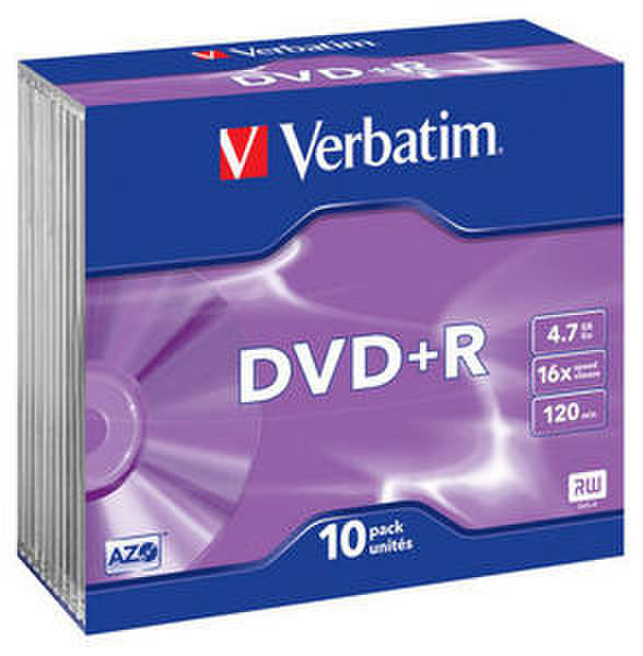 Verbatim DVD+R Matt Silver 4.7GB DVD+R 10Stück(e)