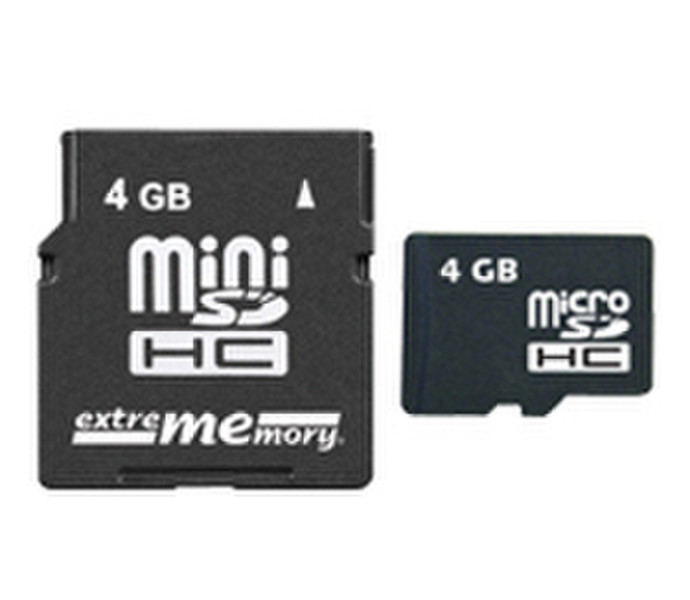 Extrememory 4GB MicroSDHC Card 4GB SDHC memory card