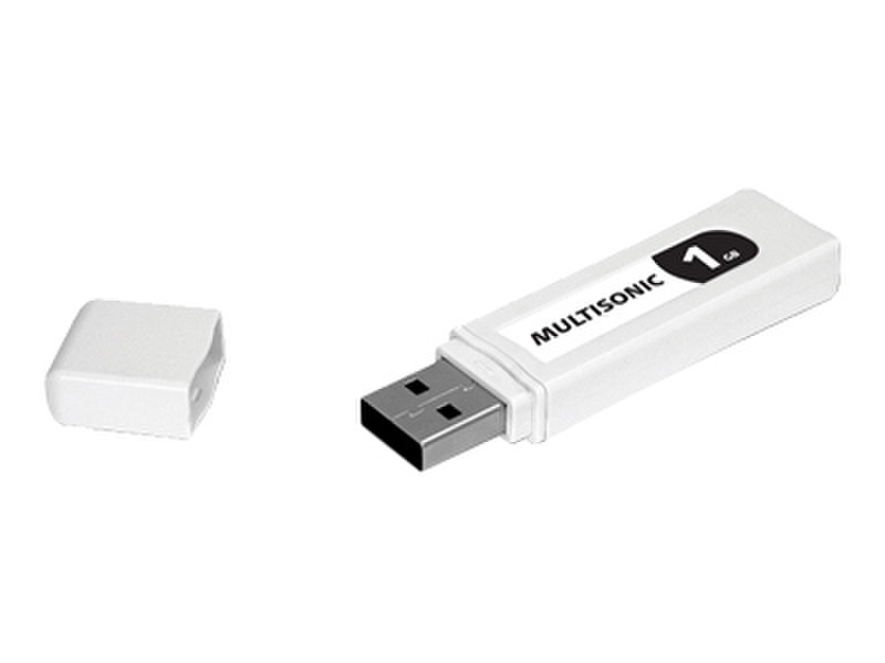 Extrememory USB Drive MULTISONIC 1GB 1GB USB 2.0 Typ A Weiß USB-Stick