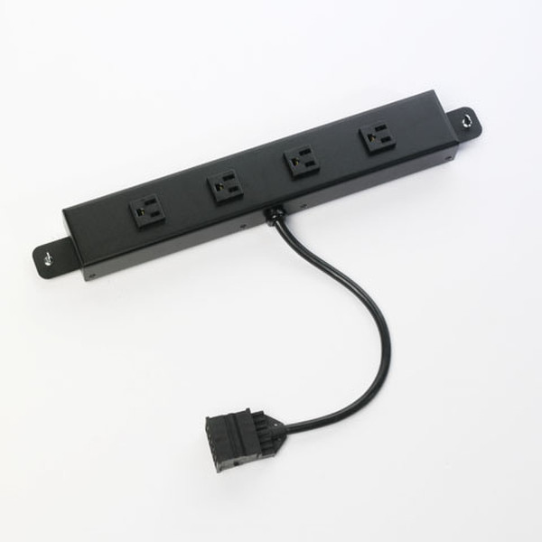 Bretford DPCF4 4AC outlet(s) Black power distribution unit (PDU)
