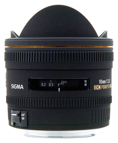 Sigma 10mm F2.8 EX DC HSM Fisheye Nikon SLR Wide fish-eye lens Schwarz