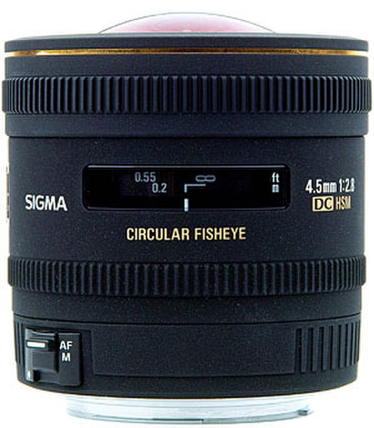 Sigma 4.5mm F2.8 EX DC Circular Fisheye HSM Canon SLR Wide fish-eye lens Schwarz