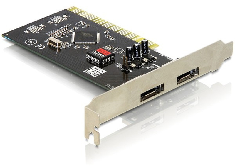 DeLOCK 2-port eSATA PCI Adapter eSATA Schnittstellenkarte/Adapter