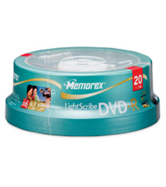 Memorex DVD-R LightScribe 16x 4.7ГБ DVD-R 20шт