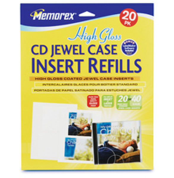 Memorex CD Jewel Case Inserts- High Gloss фотобумага