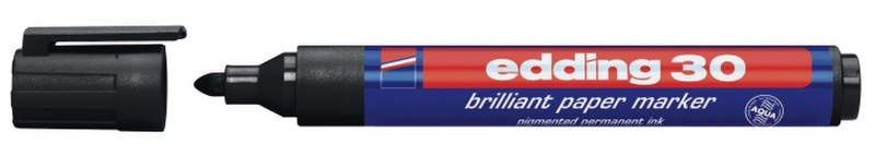 Edding 30 Brilliant Paper Marker Black (10) маркер