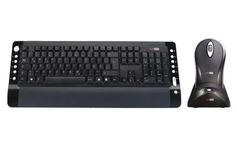 Techsolo TKM-660 Беспроводной RF Черный клавиатура