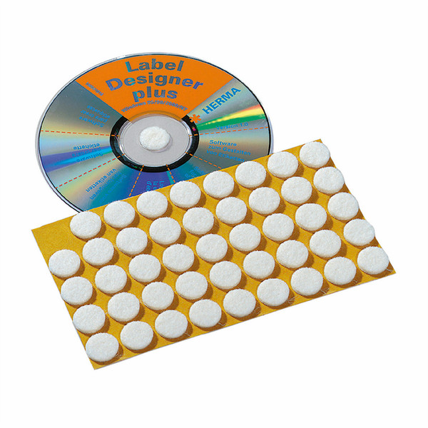 HERMA CD fixation dots Ø 15 mm white felt 90 pcs.