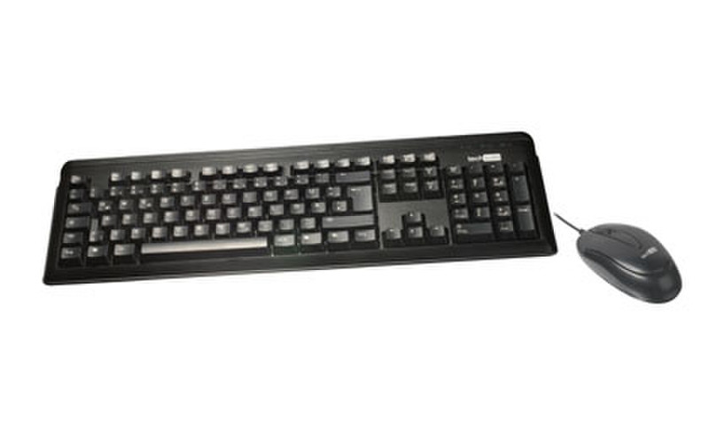 Techsolo TKM-115 Desktop PS/2 Черный клавиатура