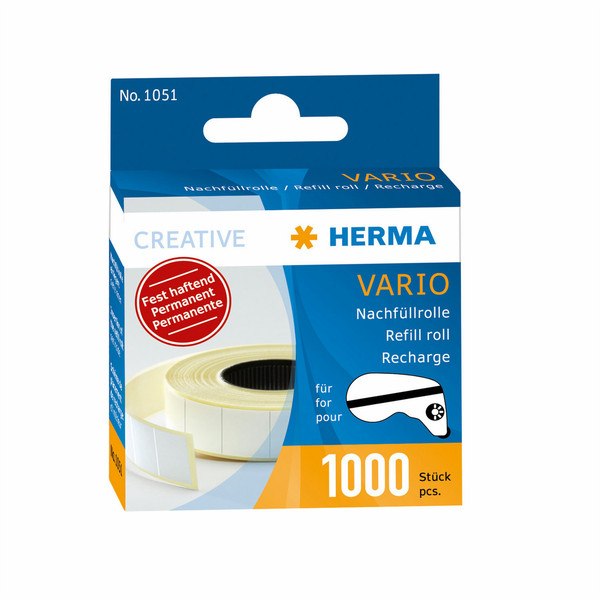 HERMA Vario refill pack, permanent, 1000 paper stickers self-adhesive label