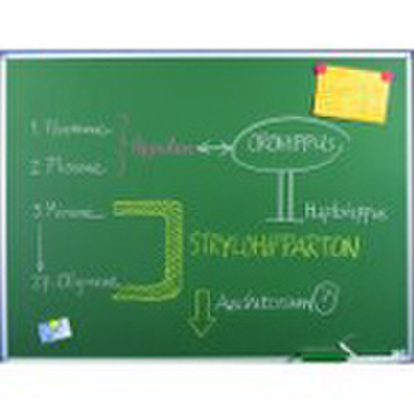 Smit Visual Chalk board enamel green Softline profile 120 x 300 cm меловая доска
