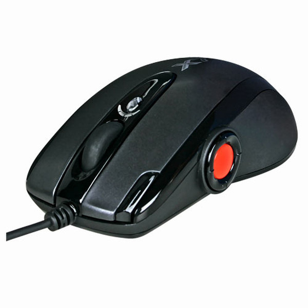 A4Tech 4x3Fire 5Live Thumb-Button Gaming Mouse USB Optisch 2000DPI Schwarz Maus