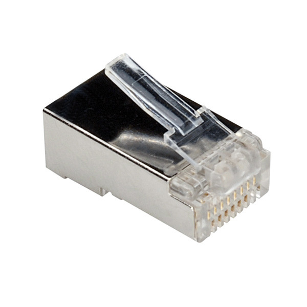 ROLINE Cat.6 Modular Plug, shielded, for Stranded Wire 10 pcs. Прозрачный кабельный разъем/переходник