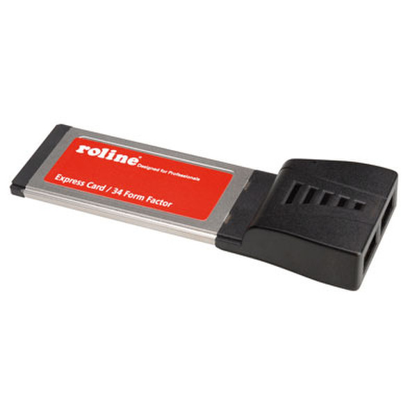ROLINE USB 2.0 Express Card/34, 2 Ports USB 2.0 interface cards/adapter