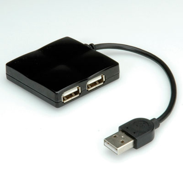 Value USB 2.0 Notebook Hub 4-ports Черный хаб-разветвитель
