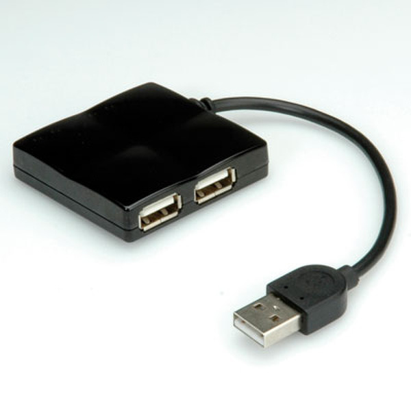 Value USB 2.0 Notebook Hub 4-ports Schwarz Schnittstellenhub