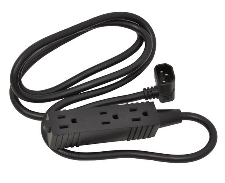 Ergotron SV 3-Outlet Power Strip Black outlet box