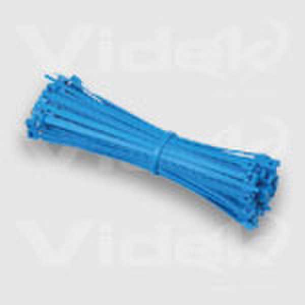 Videk 3.6mm x 292mm Pack 100 Nylon Blue cable tie