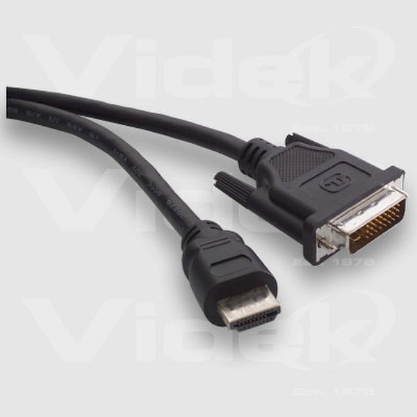 Videk HDMI to DVI Audio/ Video Cable 2m 2m HDMI Schwarz