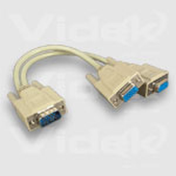 Videk HDD DB15M to 2 x HDD DB15F Monitor Splitter 0.25m VGA (D-Sub) VGA (D-Sub) VGA-Kabel