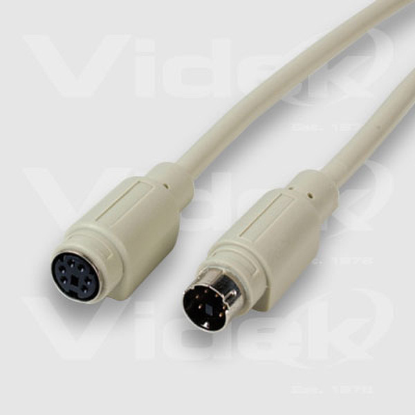 Videk 6 Pin Mini Din M to F PS2 Extension Cable 2m 2m PS/2 cable
