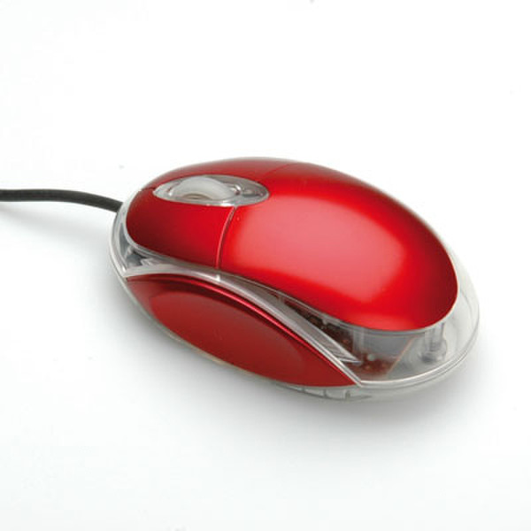 ROLINE Mouse, optical, USB USB Оптический 800dpi Красный компьютерная мышь