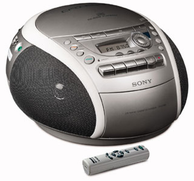 Sony Digital LCD CD radio cassette player Portable CD player Cеребряный