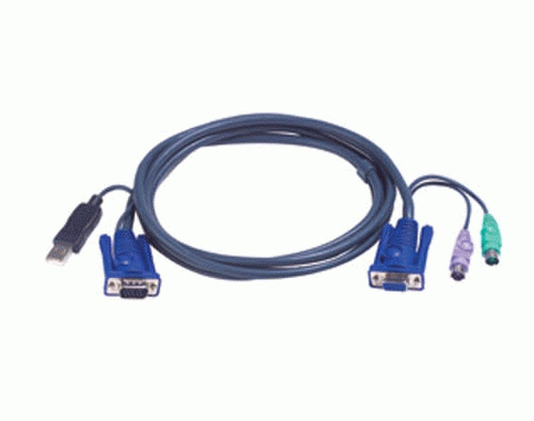 ROLINE KVM-Sternkabel VGA ST / USB + VGA BU / PS/2 1,8m Tastatur/Video/Maus (KVM)-Kabel