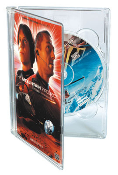 Clickbox DVD case double transparent 5er Pack 5discs