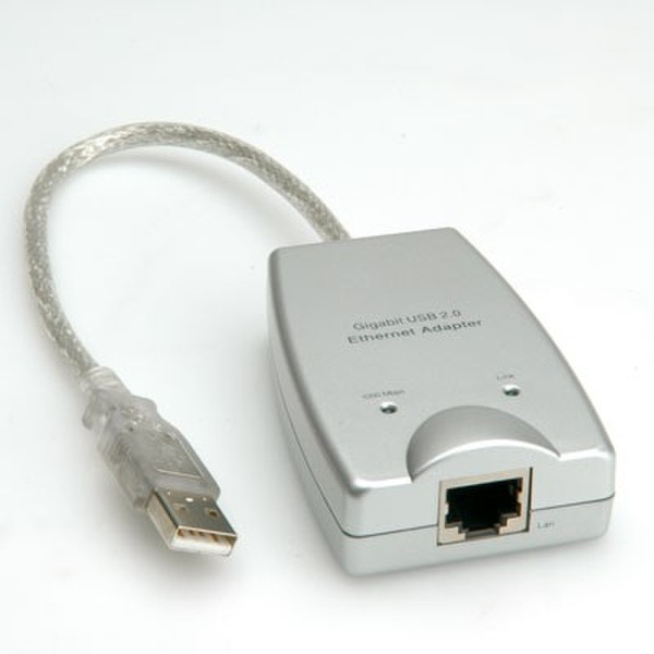 Value Gigabit USB 2.0 Ethernet Converter 0.2m Grey USB cable