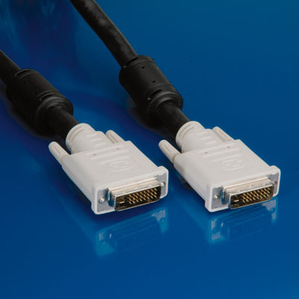 Value DVI Cable (M/M) dual link 15m DVI-D DVI - D 24+1 Серый кабельный разъем/переходник