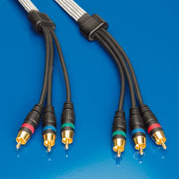 ROLINE Premium RGB Video Cable, 3xRGB ST/ST, 3.0m 3m Schwarz Component (YPbPr)-Videokabel