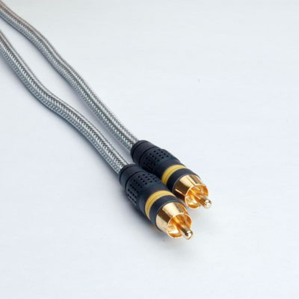 ROLINE HQ Video Cable, RCA M-M, 3m 3м Серый композитный видео кабель