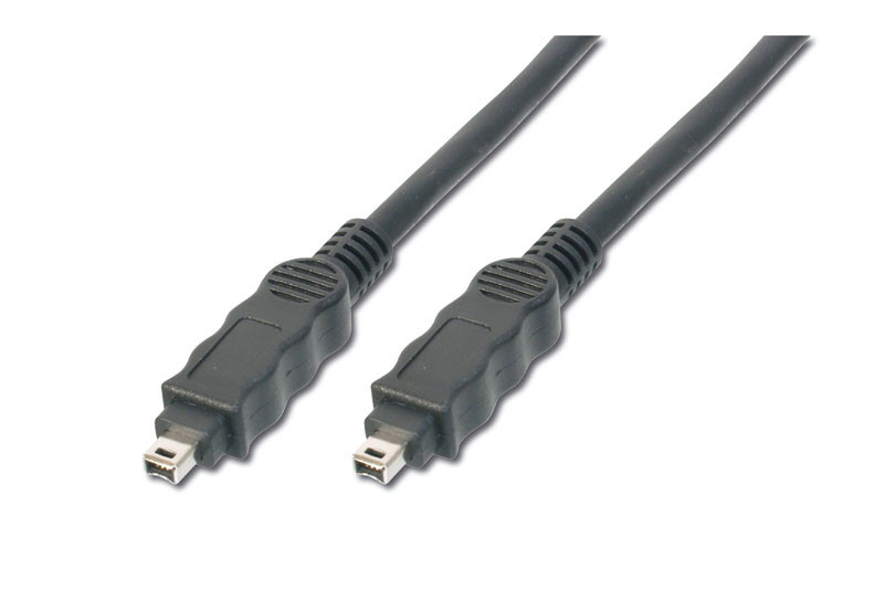 Digitus FireWire IEEE 1394A Cable, 4/4, - 1.8m 1.8m Black firewire cable