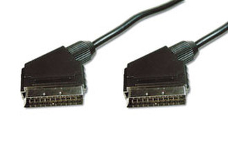 Digitus Scart connection cable, Scart 21pin 1.5m SCART (21-pin) SCART (21-pin) Black SCART cable