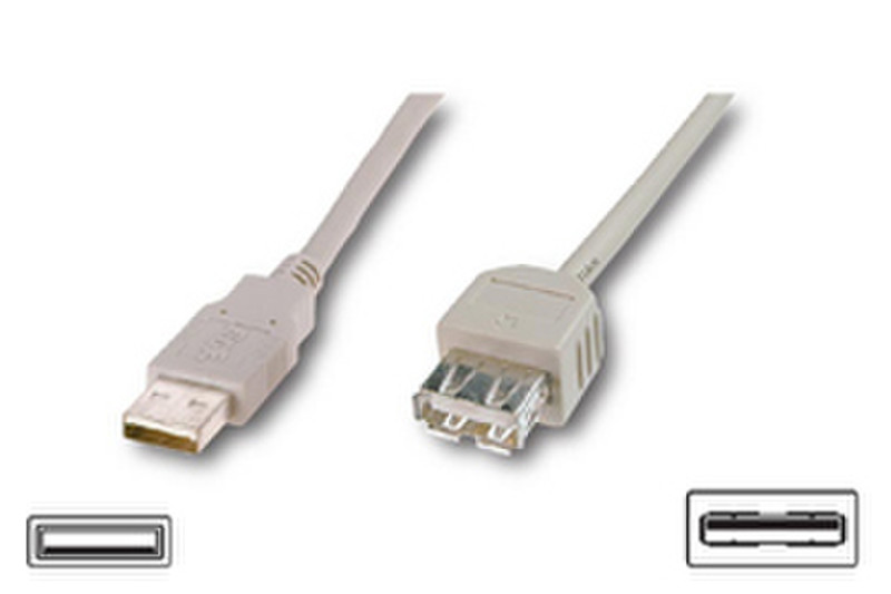 Digitus USB 2.0 Verlängerungskabel, USB A - USB A,2m USB Kabel