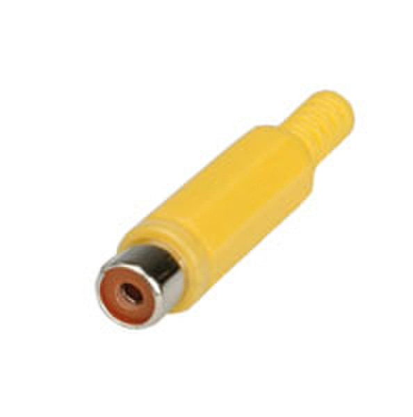 ROLINE RCA Connector BU, yellow RCA wire connector