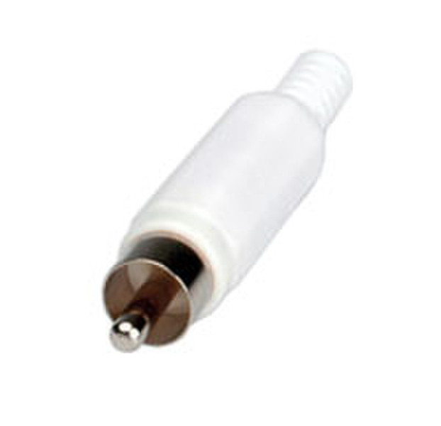ROLINE RCA Connector ST, white RCA wire connector